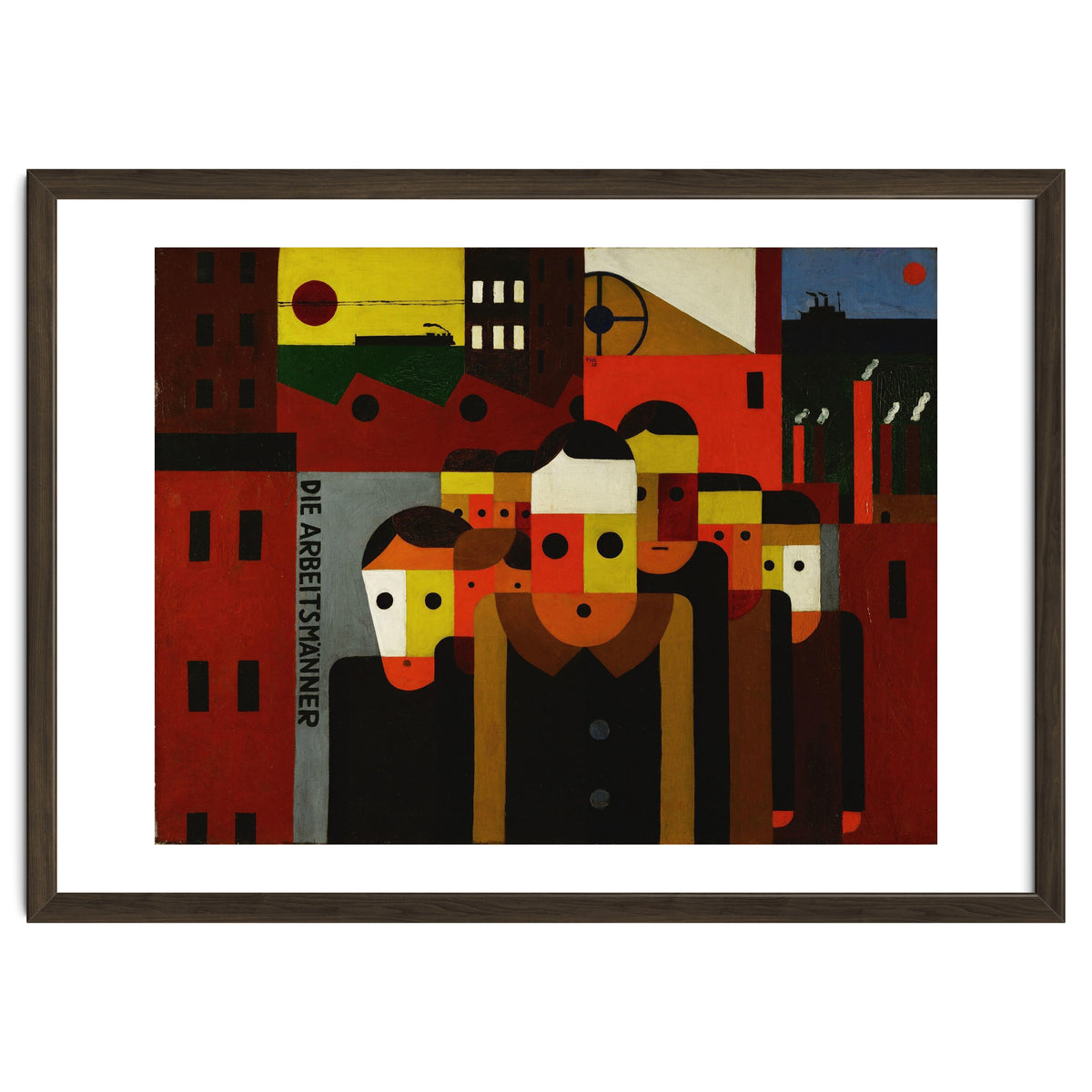 Die Arbeitsmaenner - The Workmen. Oil on canvas.