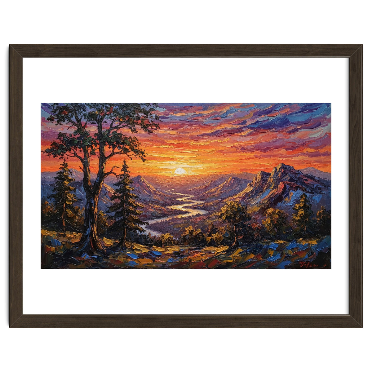 Sunset Over the Valley Peaks