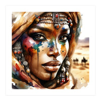 Desert Jewels Tuareg Woman Portrait (Print Only)