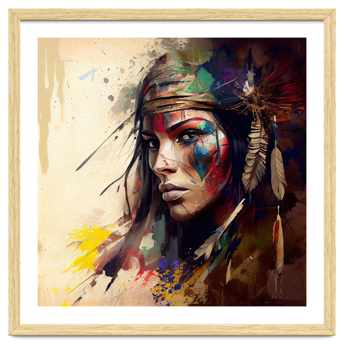 Powerful American Native Warrior Woman #4