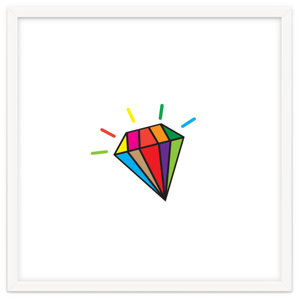 Rainbow colorful diamond