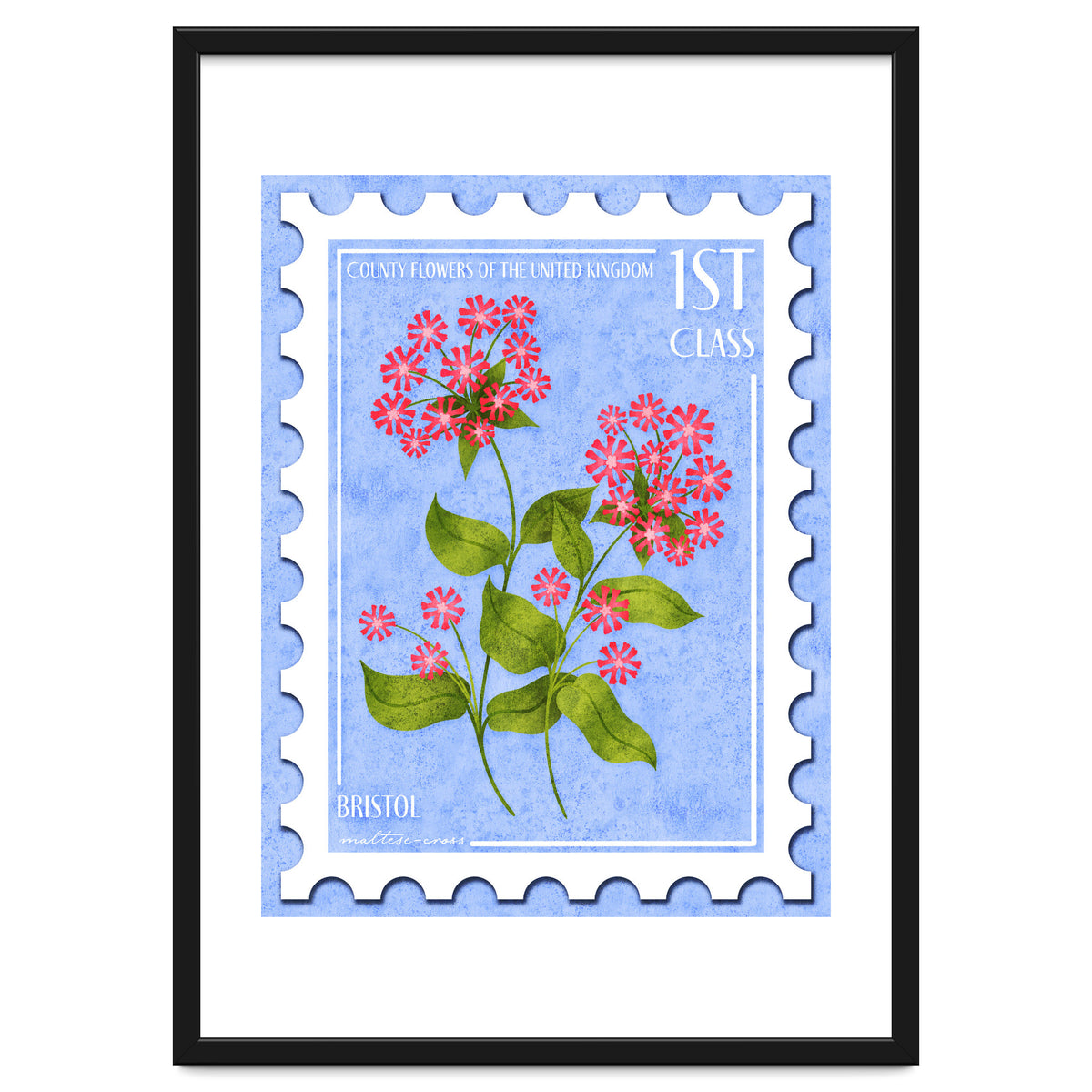 Bristol Maltese Cross Postage Stamp