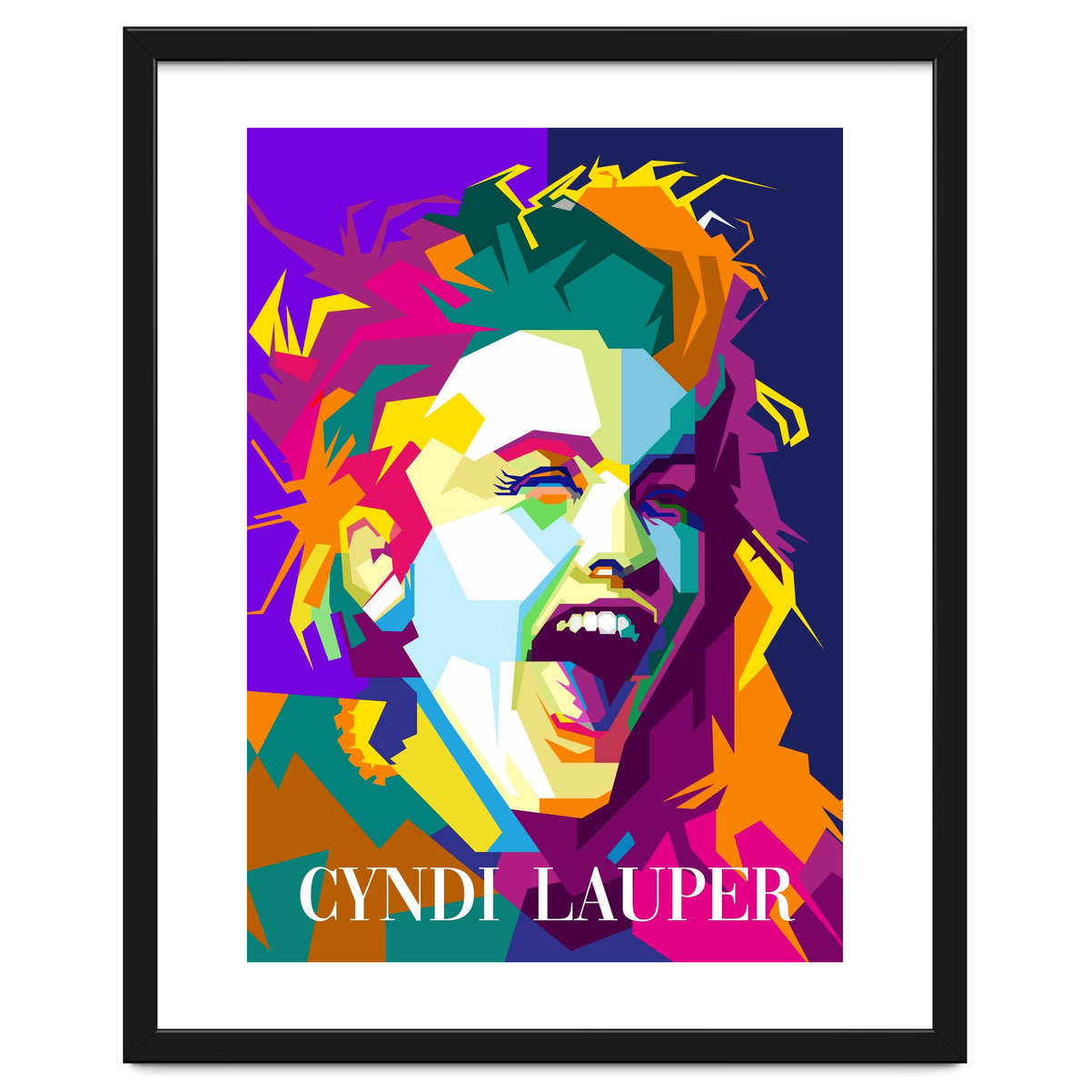 Cindy Lauper 80s Retro Singer Art WPAP