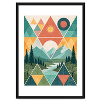 Geometric Convergence: A Mosaic of the Alpine Wilderness