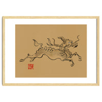 Kirin On Brown Paper