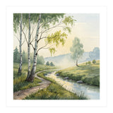 Birch Grove Serenity: A Meadow Wildflower Path (Print Only) thumbnail