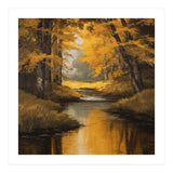 Golden Autumn Forest River (Print Only) thumbnail