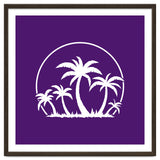 Palm Trees And Sunset in White thumbnail