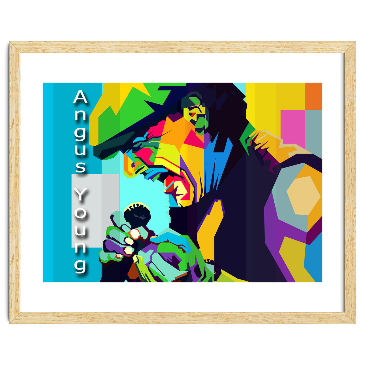 Angus Young Rock Singer Pop Art WPAP