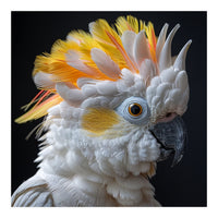 Close Up Of A Cockatoo Parrot With Yellow Crest (Print Only)