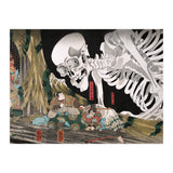 Utagawa Kuniyoshi – Mitsukuni Defying the Skeleton Specter (1910) | Dramatic Japanese Ukiyo-e Masterpiece (Print Only) thumbnail