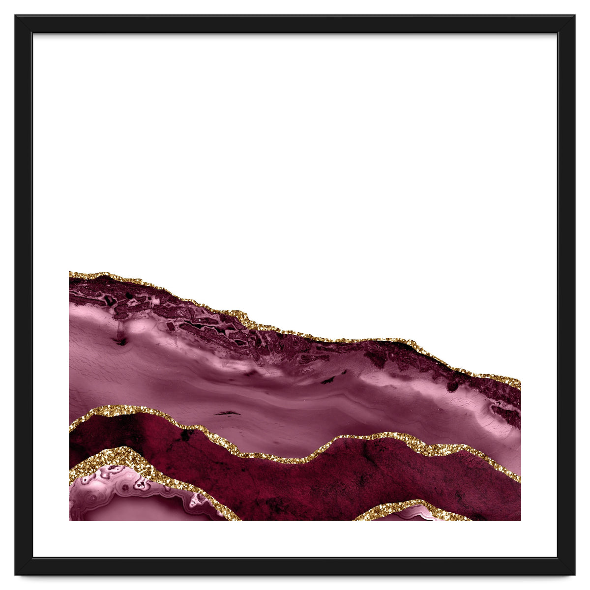 Burgundy & Gold Agate Texture 24