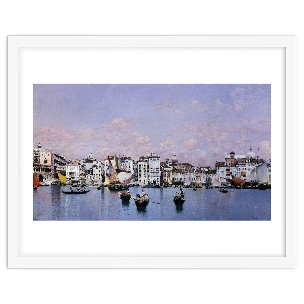 'La riva degli Schiavoni en Venecia', 1873, Oil on canvas, 42 cm x 72 cm.