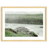 Tourists at the edge of the big river - Iceland thumbnail