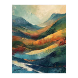 Textured Impasto Mountain Valley Landscape (Print Only) thumbnail