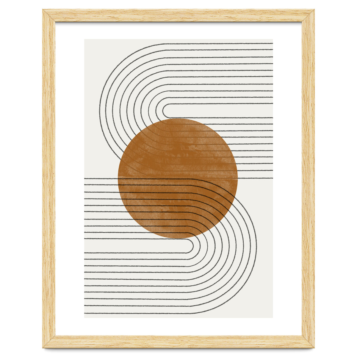 BROWN MINIMALIST MOON