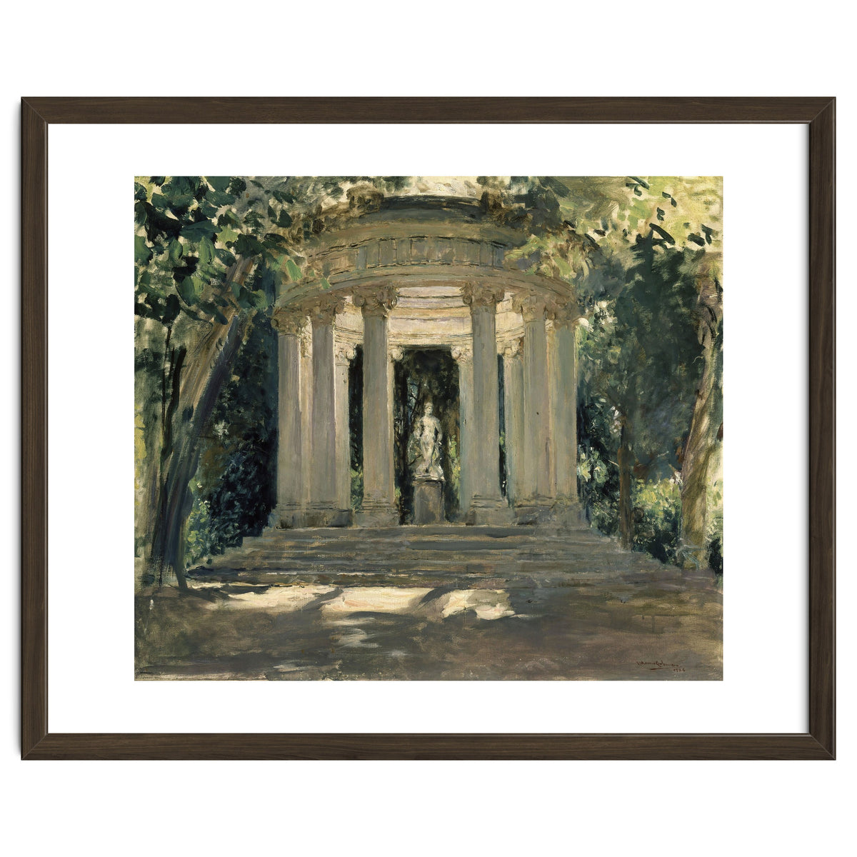 THE VILLA ADRIANA OF TIVOLI (ROME) - 1926 - OIL ON CANVAS - 0.60 X 0.70 M.