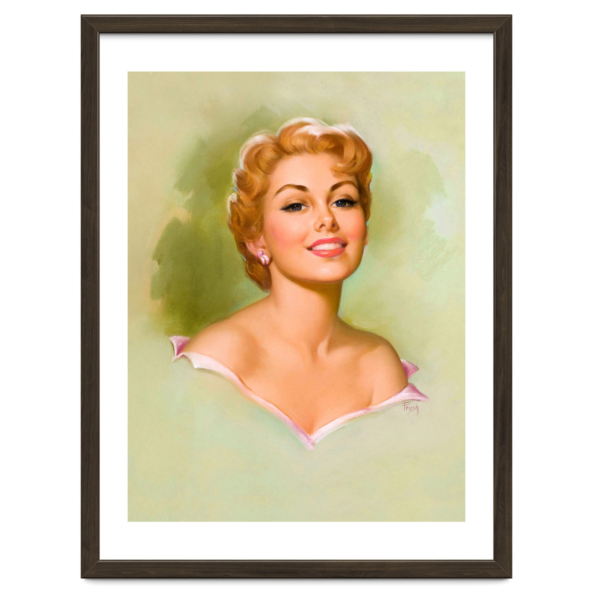 Pinup Blonde Girl Portrait