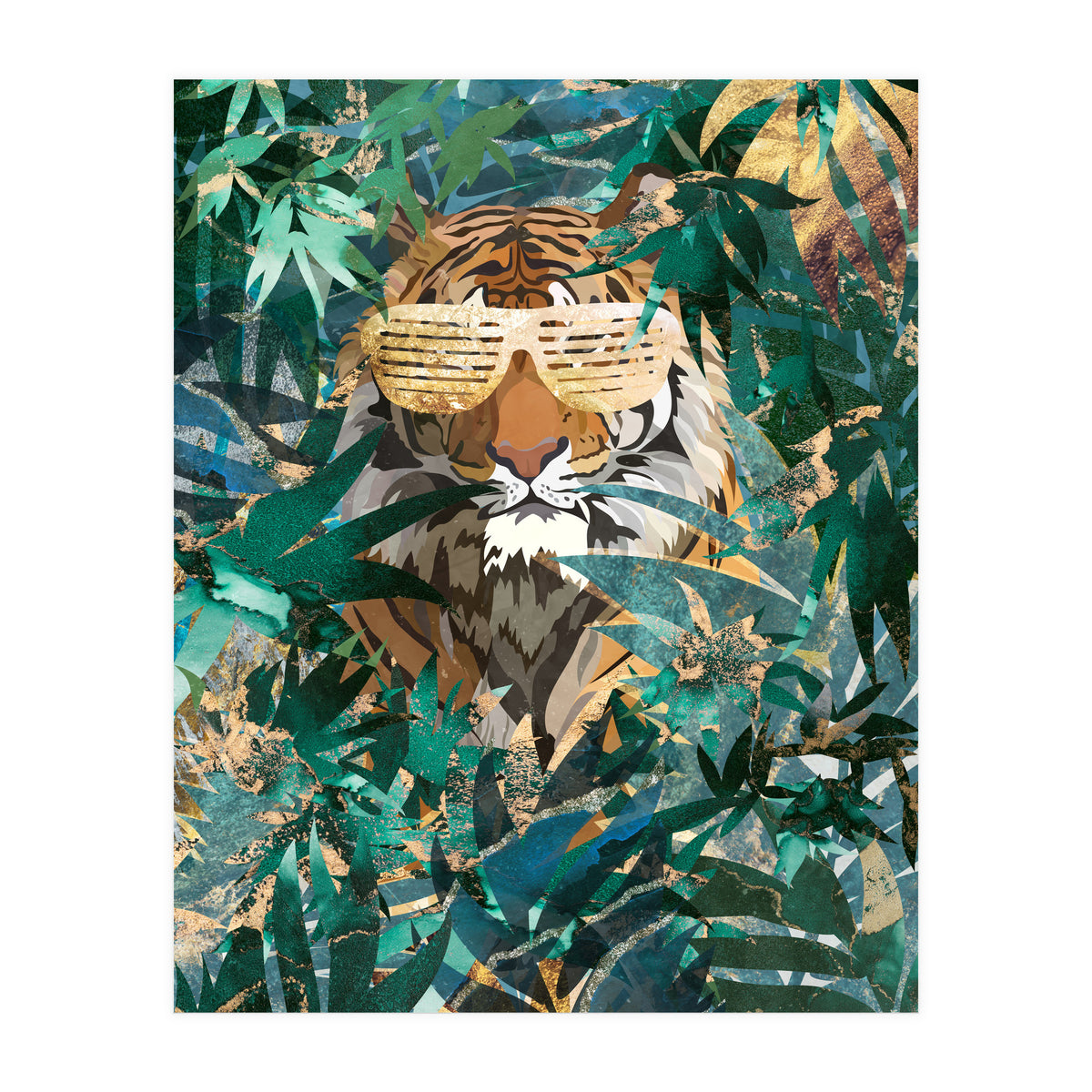 Hip hop tiger in the jungle (Print Only)