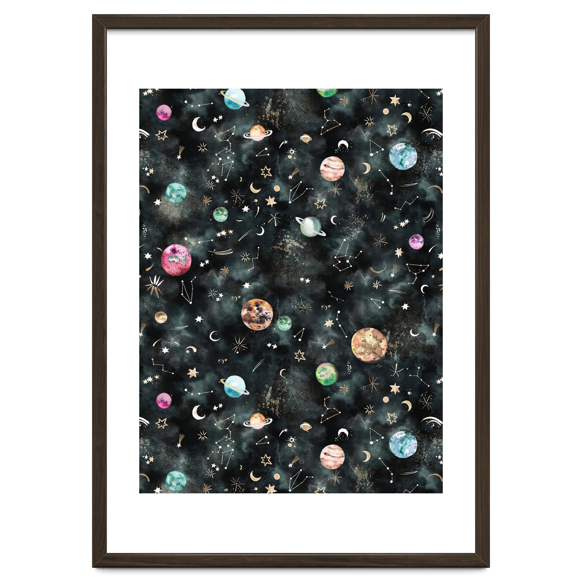 Galaxy Astrology Astronomy Constellations Gold