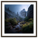 Majestic Misty Mountain Valley with Cascading Waterfall thumbnail