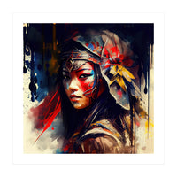 Powerful Asian Warrior Woman #2 (Print Only)