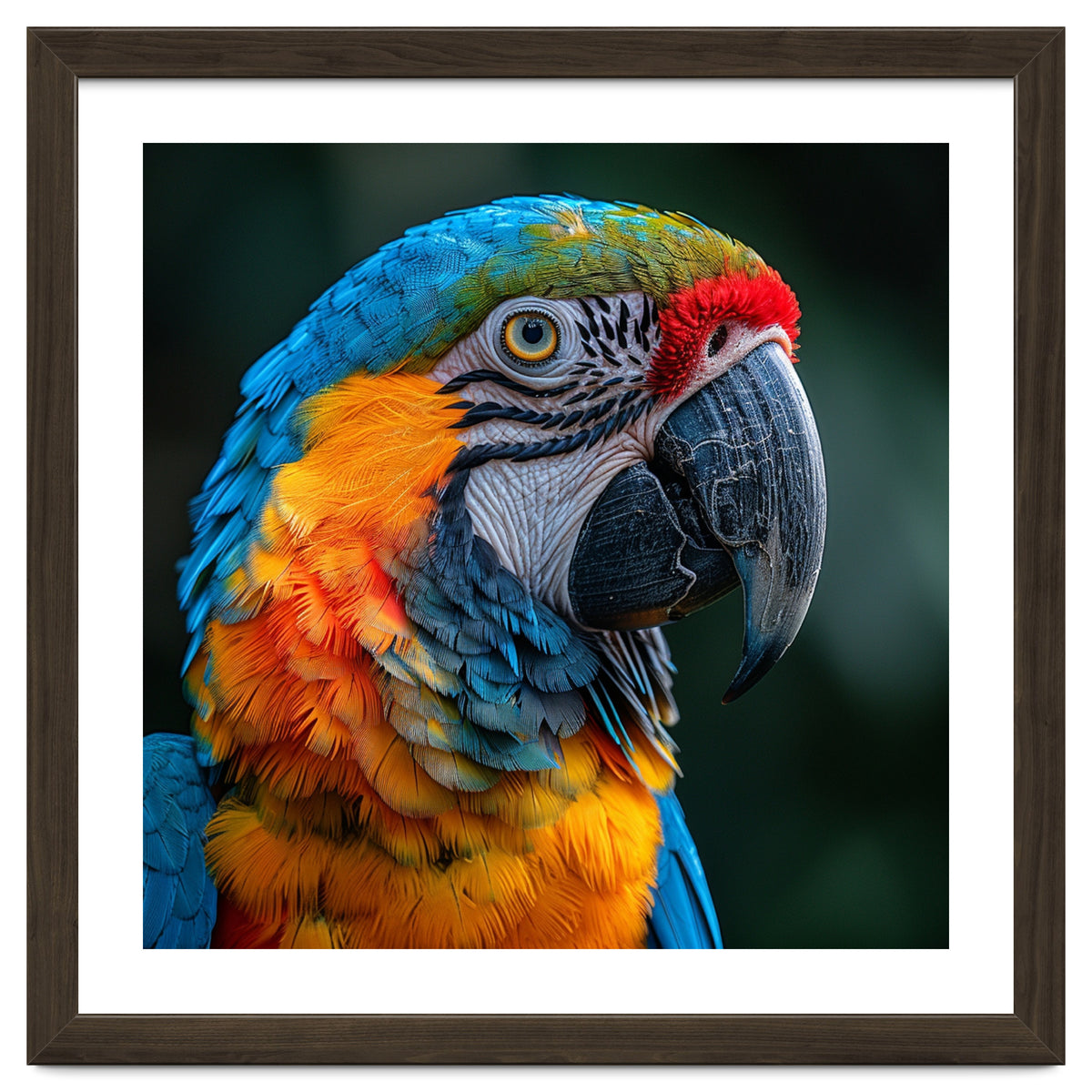 Close Up Of A Colorful Macaw Parrot