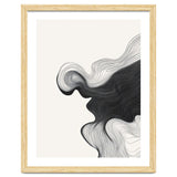 Abstract Black And White Wavy Lines Flowing Organic Shape thumbnail