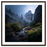 Majestic Misty Mountain Valley with Cascading Waterfall thumbnail