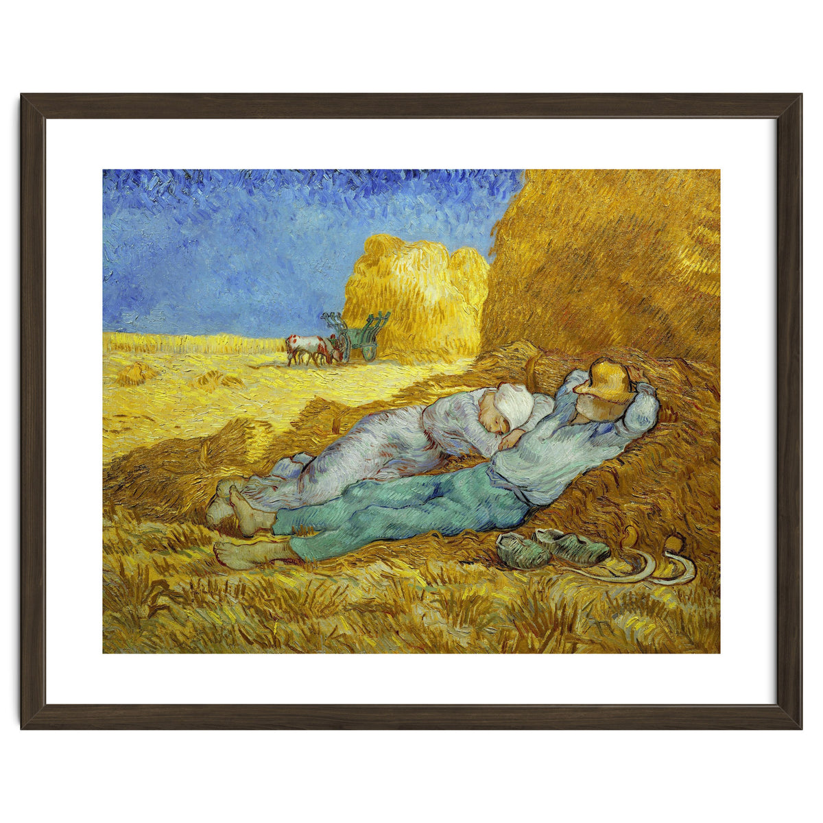 Vincent Van Gogh / 'The Siesta (after Millet)', 1889-1890, Oil on canvas, 73 x 91 cm.
