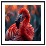 Vibrant Flamingo Close Up Portrait Outdoor Nature thumbnail