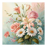 Elegant Pastel Floral Bouquet Illustration (Print Only) thumbnail