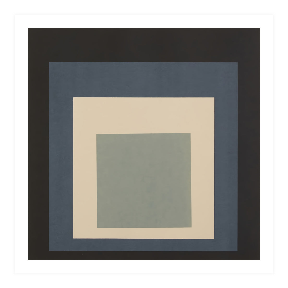 JOSEF ALBERS - HOMAGE TO THE SQUARE BEIGE GREY BLACK HIGH RESOLUTION (Print Only)