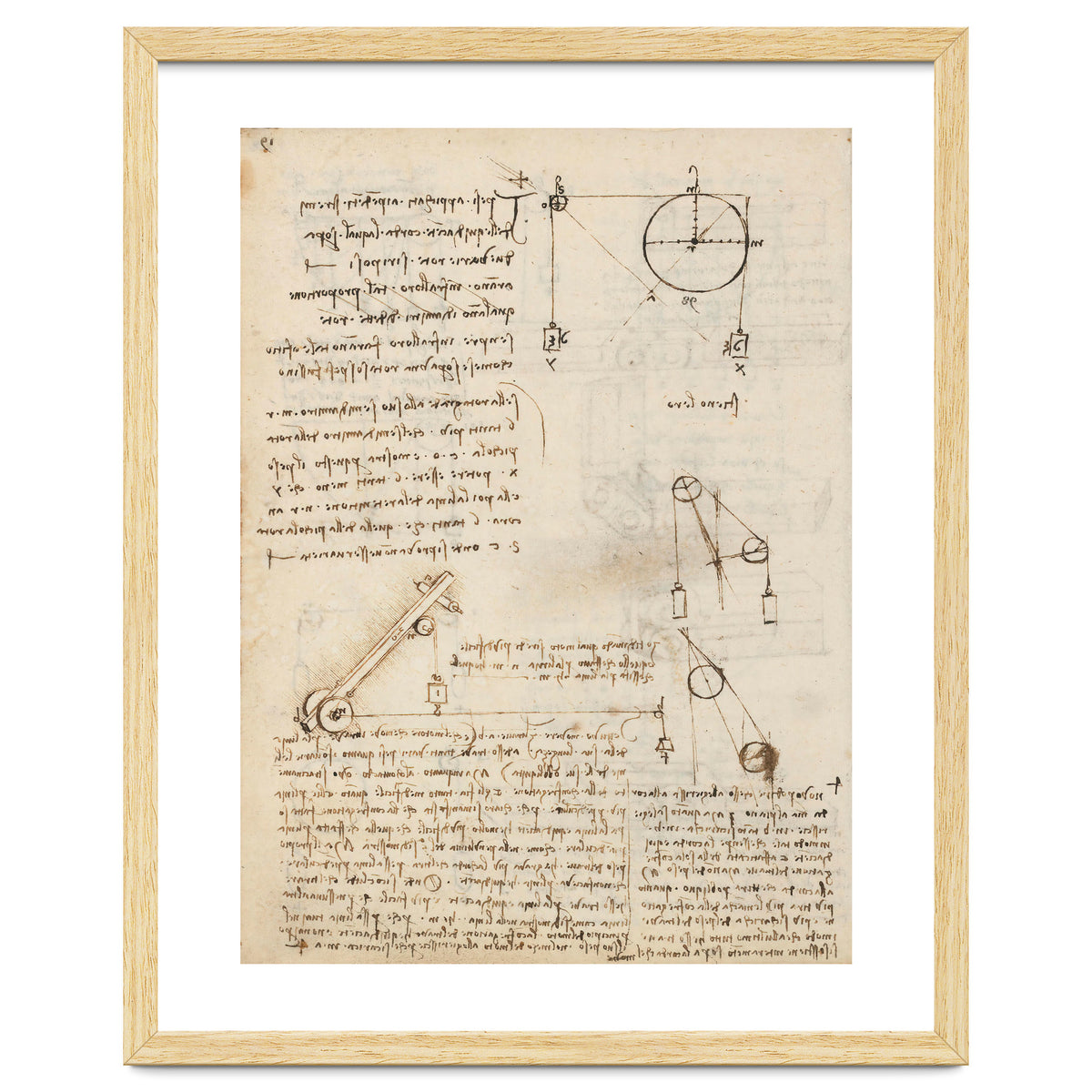 Folio f 172v. Codex Madrid I (Ms. 8937) "Treaty of statics and mechanics", 192 folios with 384 pa...