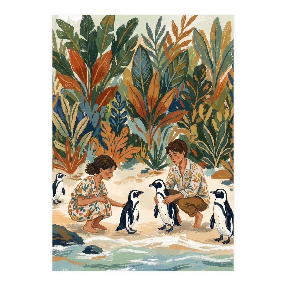 Wildlife Beach Gathering (Print Only)