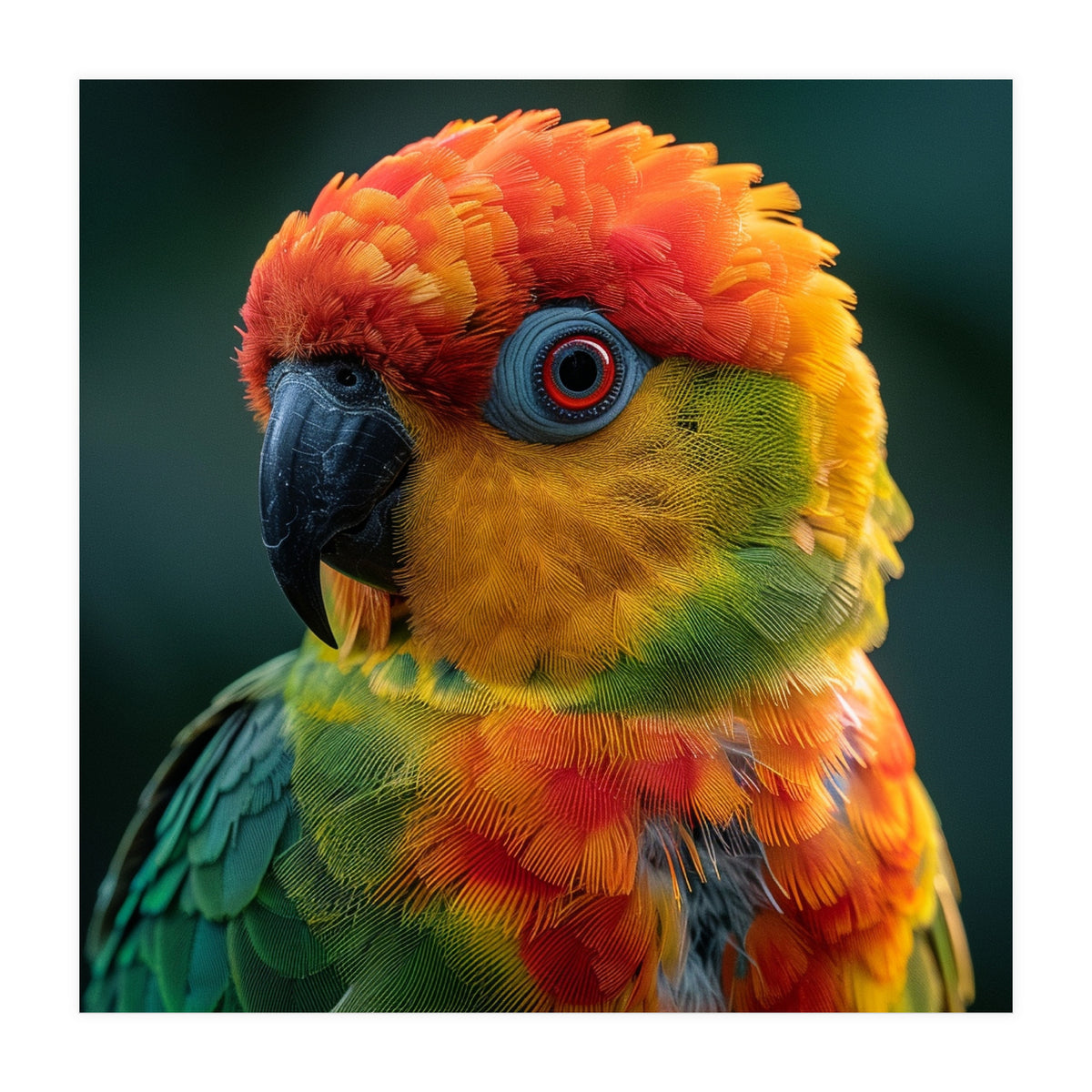 Sun Conure Parrot Close Up Eye  (Print Only)