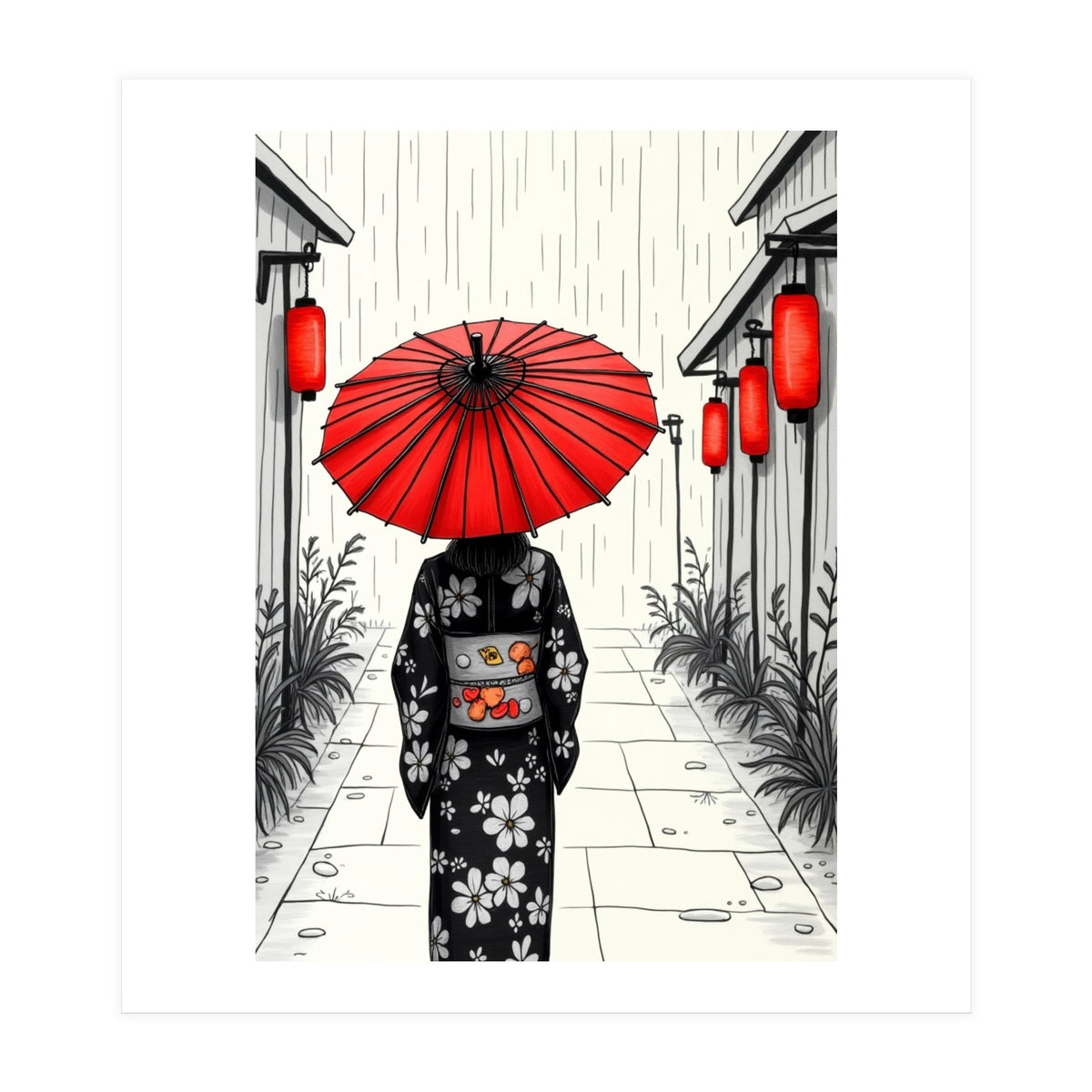 Red Umbrella (Print Only)