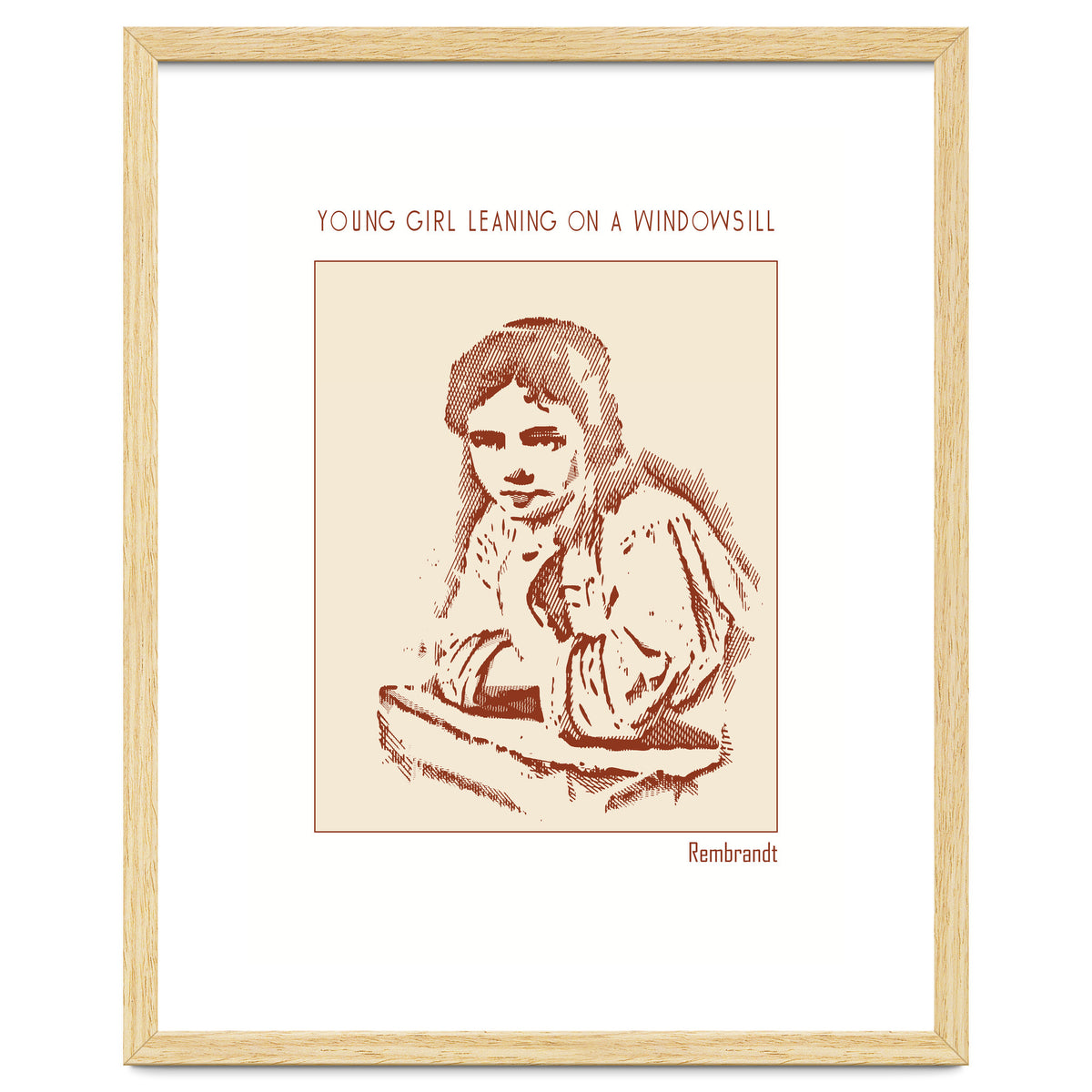 Young Girl Leaning On A Windowsill – Rembrandt Harmenszoon Van Rijn