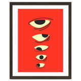 Abstract Eyes on Red Background thumbnail