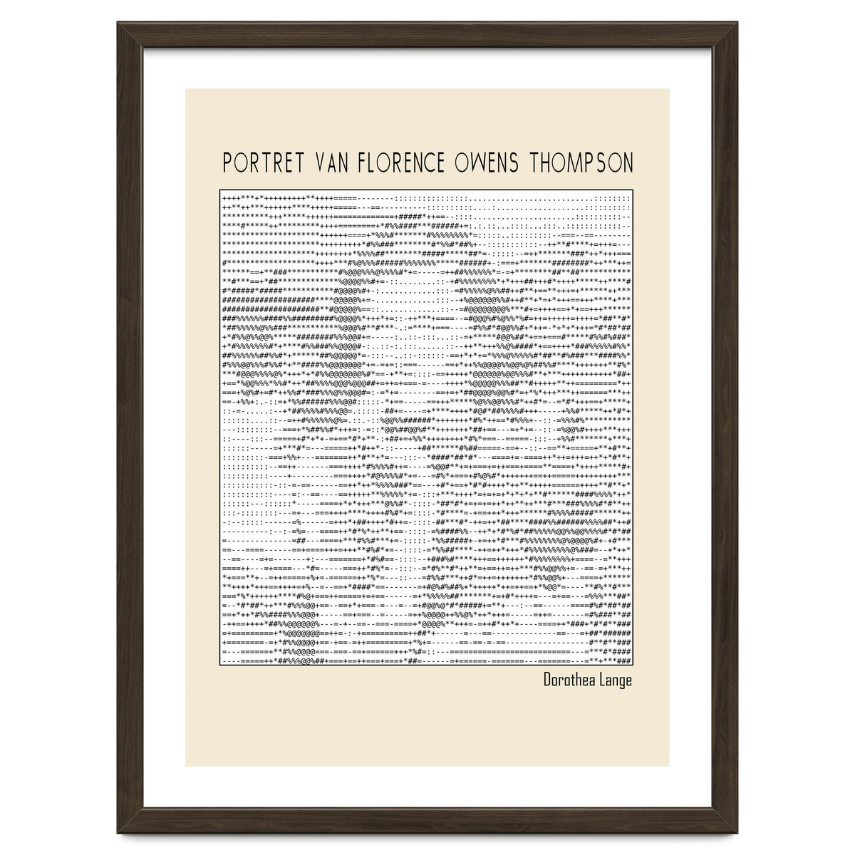 Portret Van Florence Owens Thompson (ascii Art)