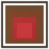 JOSEF ALBERS - HOMAGE TO THE SQUARE, RED, BROWN