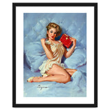 Pinup Sexy Girl Posing With Her Red Book thumbnail