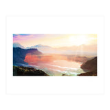 Sunrise Grandeur, Scenic Nature Landscape, Ocean Beach Travel Photography, Sea Waves Mindfulness (Print Only) thumbnail