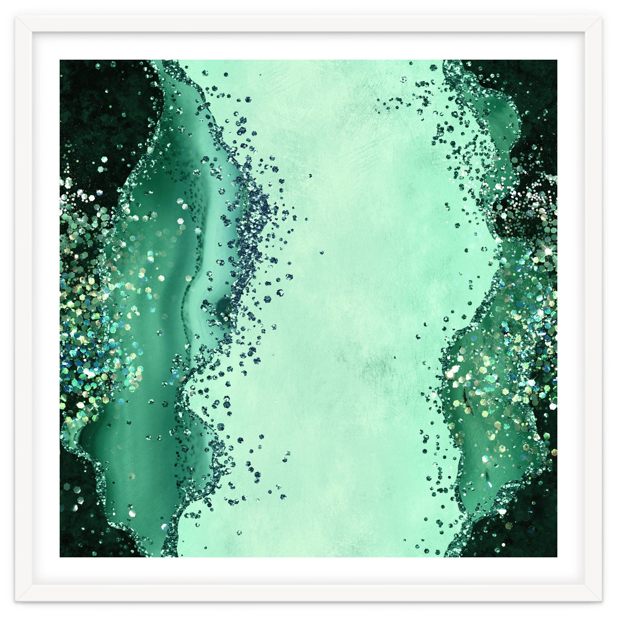 Emerald Glitter Agate Texture 01