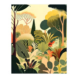 Pastel Garden, Botanical Nature Plants Jungle, Bohemian Eclectic Forest Illustration (Print Only) thumbnail