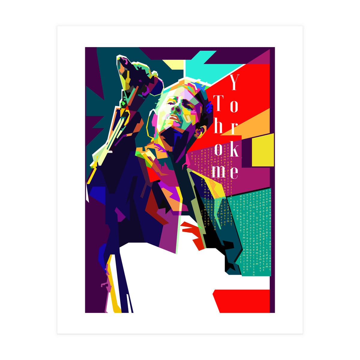 Thom Yorke Singer Musician Pop Art WPAP (Print Only)