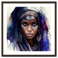 Watercolor Tuareg Woman #4