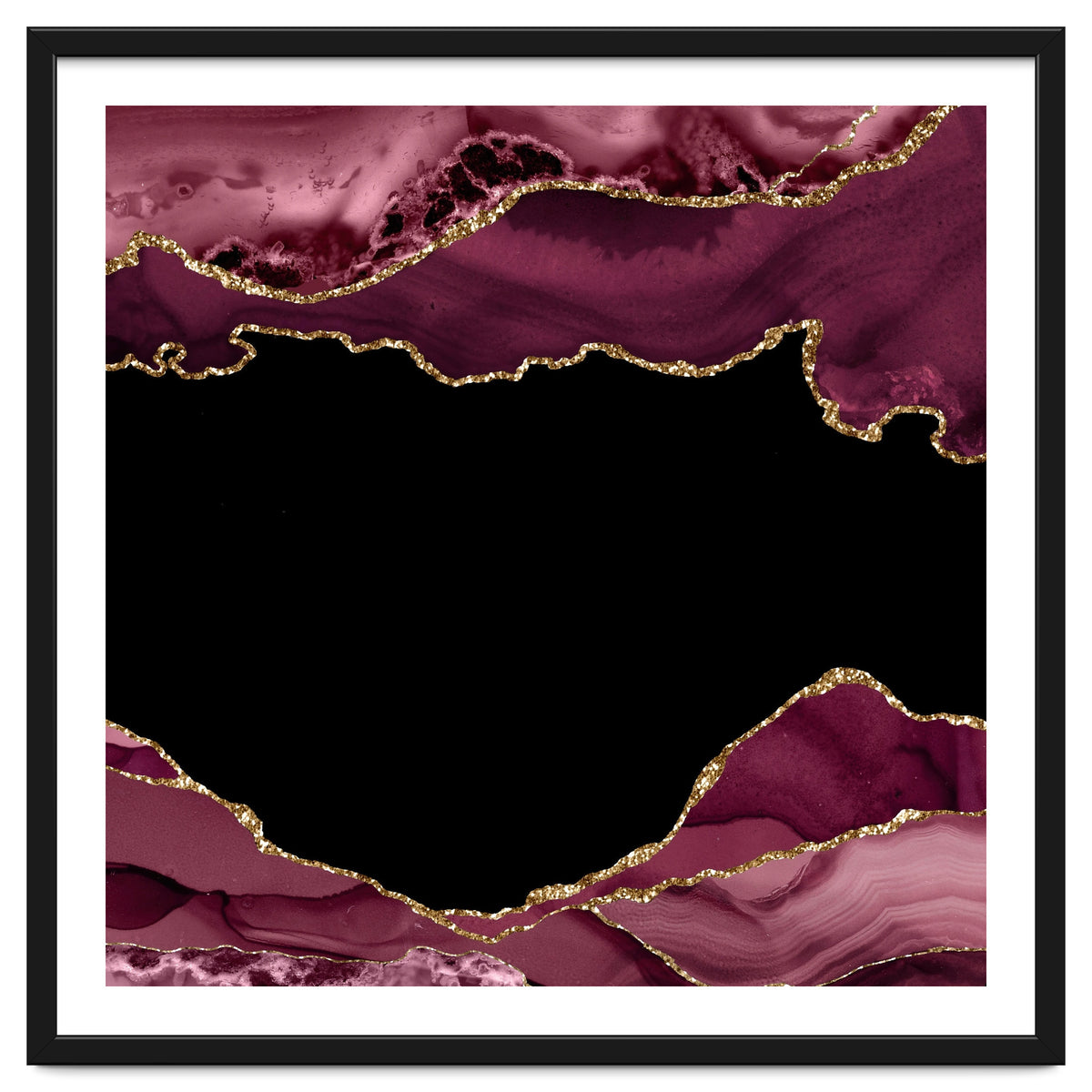 Burgundy & Gold Agate Texture 18
