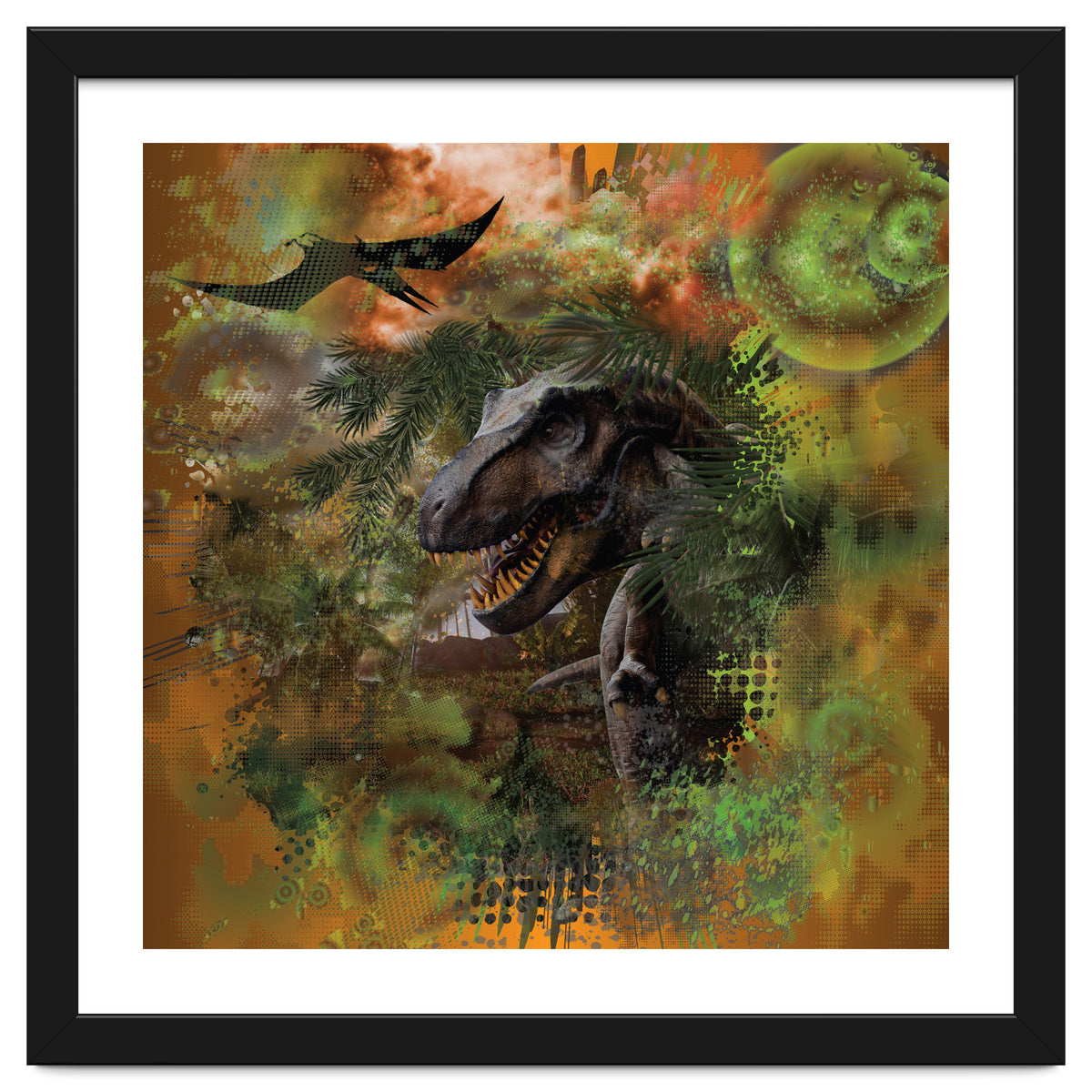 Dinosaur Jurassic T-Rex Collage