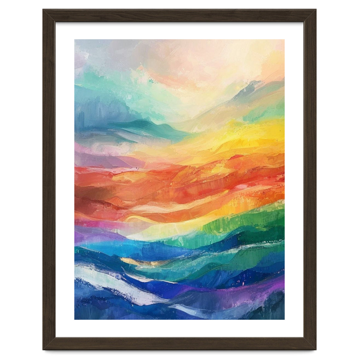 Vibrant Impasto Abstract Landscape Painting